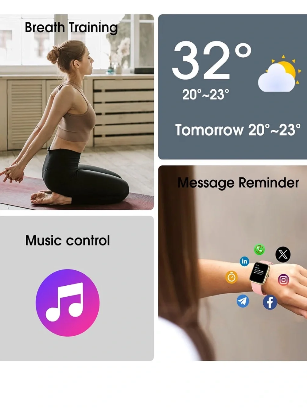 LIVIKEY Smart Watch 41mm waterproof